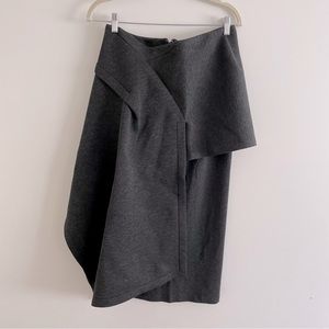 Donna Karan New York size 12 women’s A symmetric stretch charcoal skirt EUC